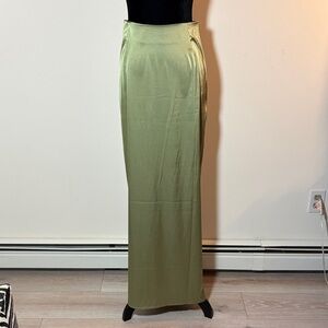 Source Unknown Light Green Maxi Skirt